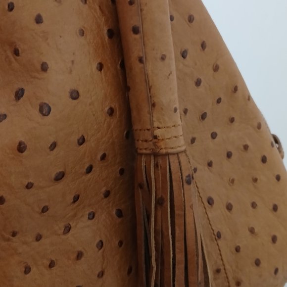 SOLD G.I.L.I. Ostriches Leather Handbag - Picture 7 of 9